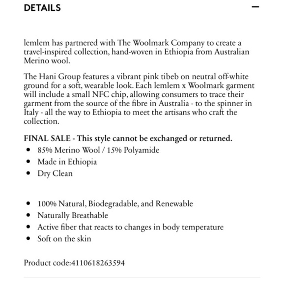 NWT Lemlem Hani Tie Belt Lounge Pants in size small - Picture 7 of 7